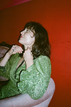 Load image into Gallery viewer, IDA Green Sparkle Wrap Dress