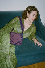 Load image into Gallery viewer, IDA Green Sparkle Wrap Dress