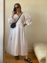 Load image into Gallery viewer, FLEUR Embroiderie Anglaise Wrap Dress
