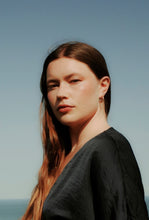 Load image into Gallery viewer, OLI Navy Silk Wrap Dress