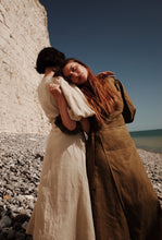 Load image into Gallery viewer, IDA Ivory Linen Wrap Dress