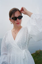 Load image into Gallery viewer, FLEUR Embroiderie Anglaise Wrap Dress