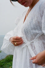 Load image into Gallery viewer, FLEUR Embroiderie Anglaise Wrap Dress