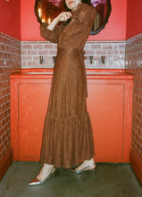 Load image into Gallery viewer, IDA Brown Sparkle Wrap Dress

