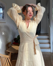 Load image into Gallery viewer, IDA Butter Yellow Wrap Dress
