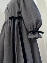 Load image into Gallery viewer, FLEUR Black &amp; White Check Wrap Dress

