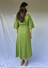 Load image into Gallery viewer, OLI Apple Green Kimono Wrap Dress
