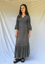 Load image into Gallery viewer, IDA Silver Sparkly Wrap Dress
