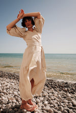 Load image into Gallery viewer, IDA Ivory Linen Wrap Dress
