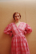 Load image into Gallery viewer, FLEUR Silk Pink Wrap Dress
