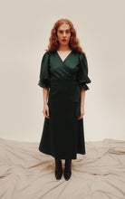 Load image into Gallery viewer, READY TO SHIP - IDA Bottle Green Wrap Dress
